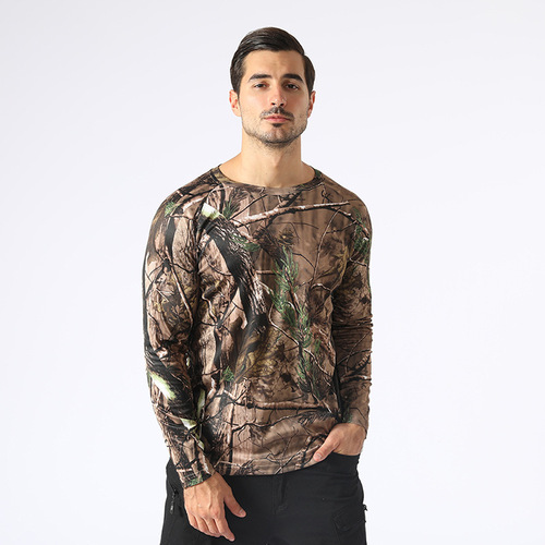 ESDY outdoor sports camouflage long-sleeved round neck quick-drying long-sleeved summer cycling jersey A659