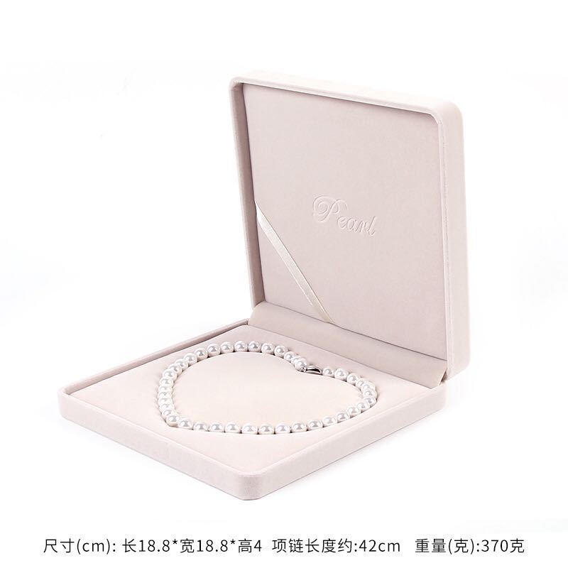 妈妈链心形珍珠盒绒布套装珍珠套装盒佳妈妈证母亲节绒布饰品盒