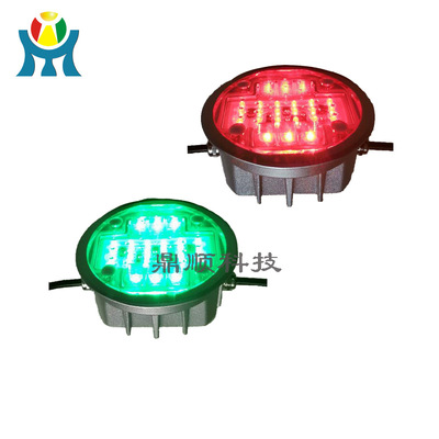 LED压铸铝道钉斑马线发光指示灯人行道地砖灯地埋道钉同步红绿灯|ms