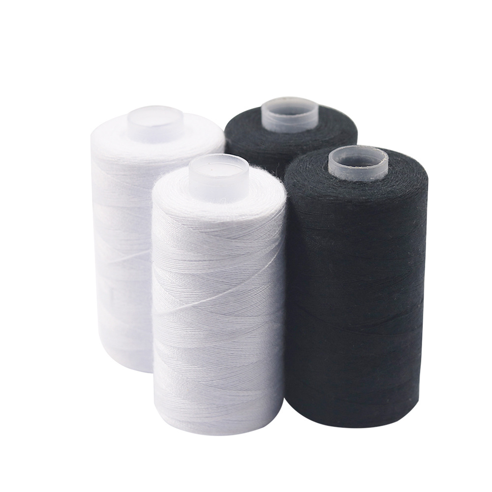 Factory direct home sewing thread hand sewing black and white thread 500 meters 402 polyester thread wire
