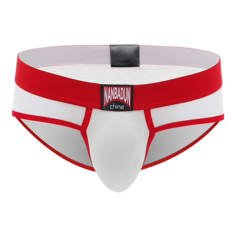 Foreign Trade Men's Briefs, Pure Cotton, Loose Fit, Large Size Underwear Wholesale, Sports Youth Men's Underwear, Mid-Low Waist Bikini