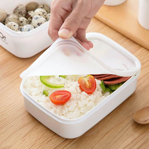 Plastic refrigerator crisper student microwaveable lunch box bento box rectangular food storage box