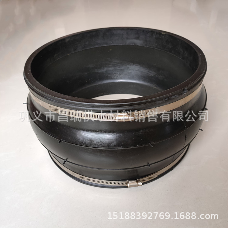 159mm卡箍式橡胶接头 不锈钢双卡箍连接橡胶膨胀节水泥浆液软连接