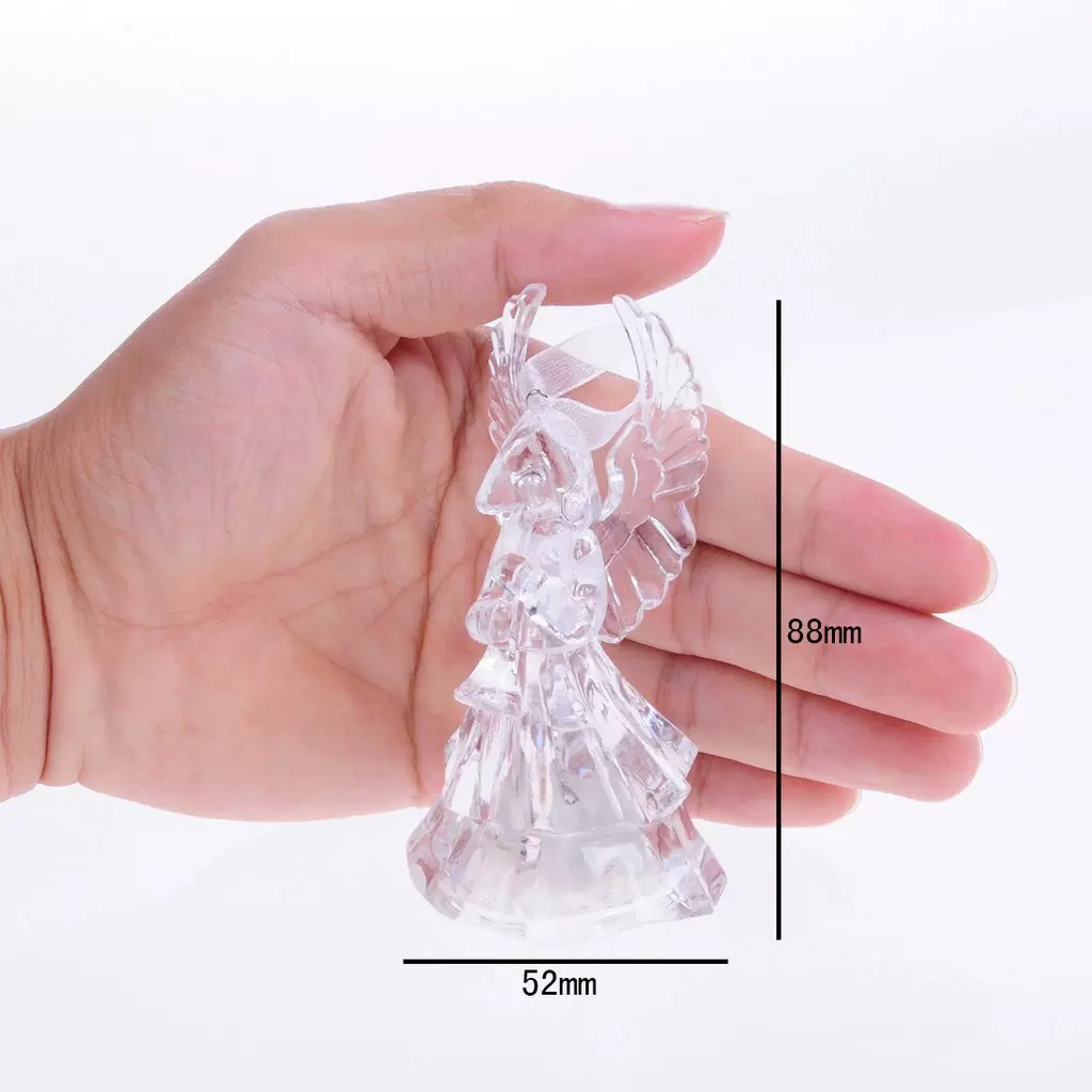 亚马逊圣诞节情人节礼品新款七彩亚克力天使小夜灯4款天使圣诞灯