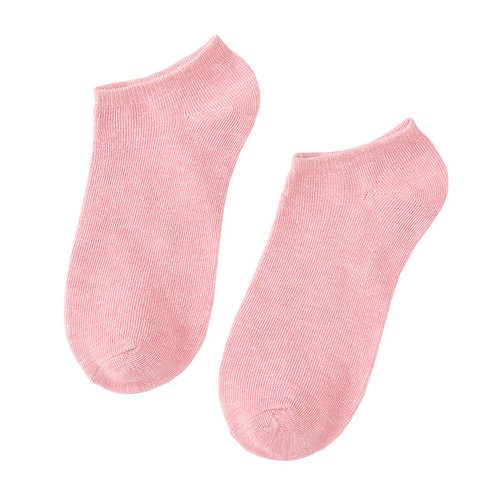 One piece drop shipping solid color cotton socks women's boat socks shallow mouth plus size gift women's socks Zhuji socks industry wholesale