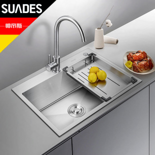 Nilosch kitchen sink Large single tank stainless steel wash basin integrated cabinet Large single tank Household under counter basin washing bowl