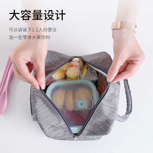 Cationic Japanese-Style Insulated Lunch Box Bag, Student Bento Pack, Portable Lunch Pouch, Oxford Cloth Lunch Box Case, Meal Bag