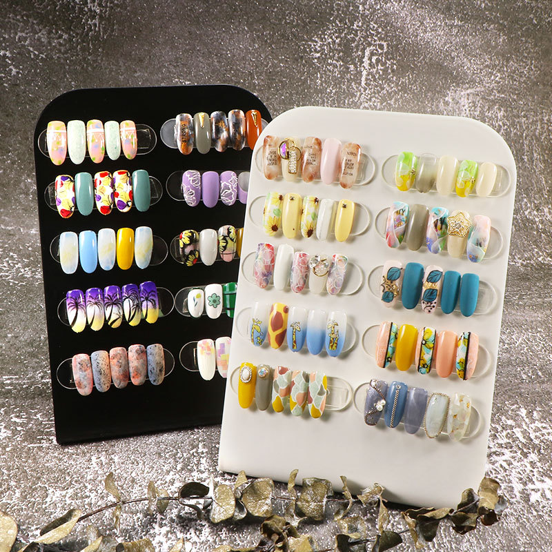 Nuevo arte de uñas transfronterizo Aurora color mágico tablero de visualización marco de trabajo imán pantalla tira de herramientas de arte de uñas especial