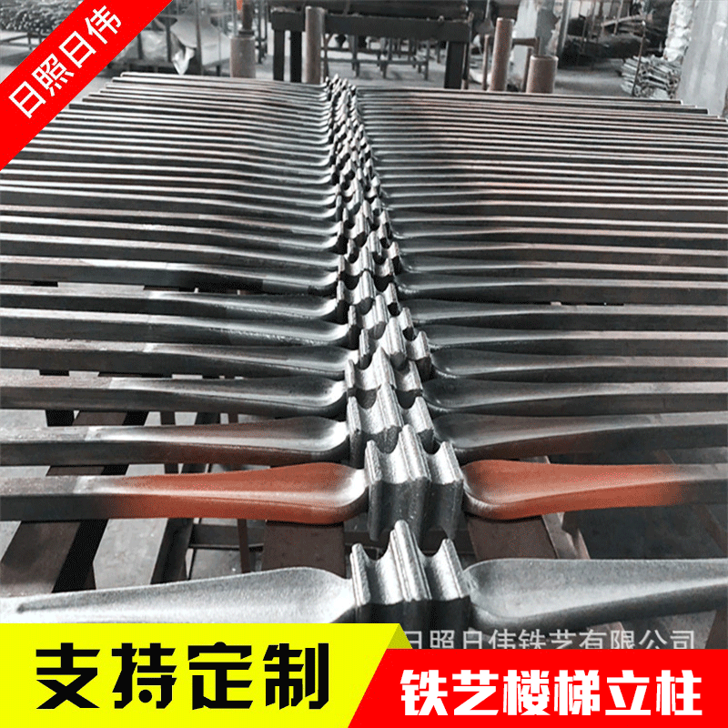 供应优良户外铁艺栏杆配件 楼梯护栏装饰配件围栏立柱楼梯花