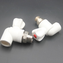 厂家直销ppr阀门弯头直通灰色白色DN20DN25耐高温ppr温控阀