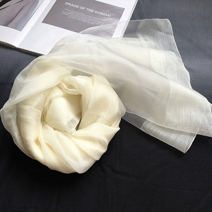 Herbal dye, white summer silk scarf, colored cloak, European style, sun protection, cotton and linen, wholesale
