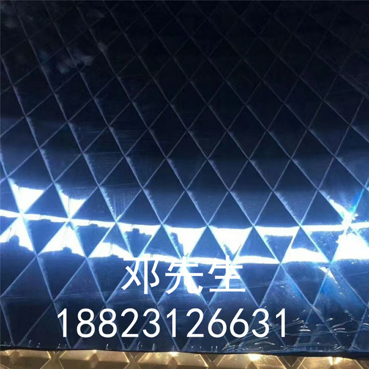 佛山不锈钢镜面宝石蓝冲压菱形板 不锈钢彩色板 不锈钢压花板