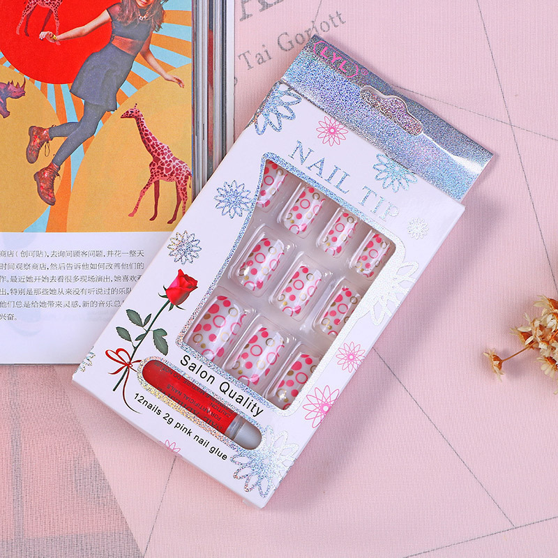 New Cute Korean Style Colorful Fake Nails, Long-Lasting Environmentally Friendly Nail Decoration, Fake Nails, Medium and Long Nails New Cute Korean Style Colorful Fake Nails, Long-Lasting Environmentally Friendly Nail Decoration, Fake Nails, Medium and Long Nails