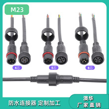 AHUA澳华M23PVC分散式发电分布式供能防水公母插头风光互补系统线