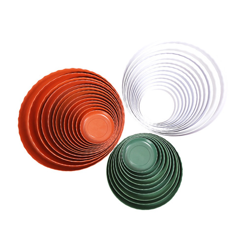 Thickened round plastic flower pot tray plastic flower pot chassis bottom pad bottom bracket water tray Qingshan basin wholesale