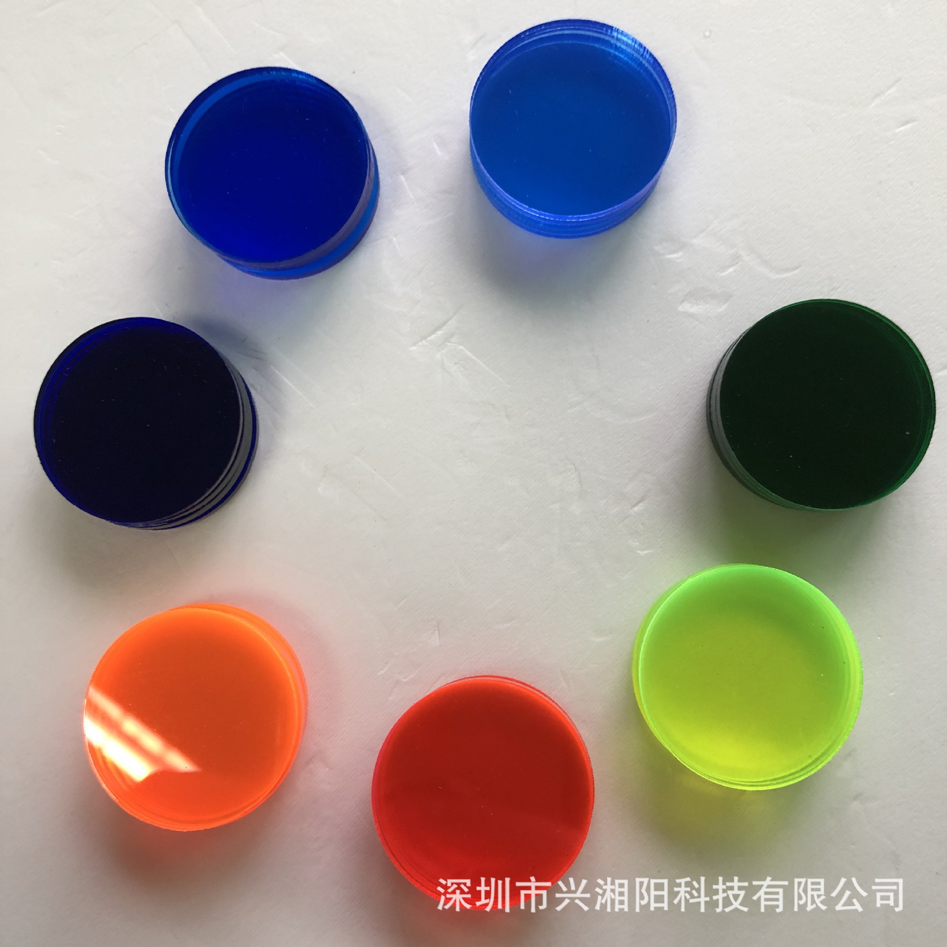 生产供应手电筒彩色透明圆 LED灯具红色黄色蓝色绿色滤光片