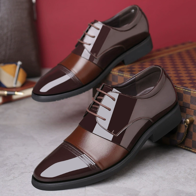 Shoes for leather shoes, high classic suit jacket for leisure, genuine leather, Italy