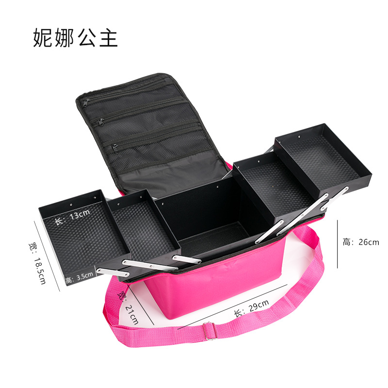 Bolsa de cosméticos al por mayor de fábrica almacenamiento multi-capa maquillaje uñas belleza tatuaje belleza maquillaje multi-función bolsa de herramientas