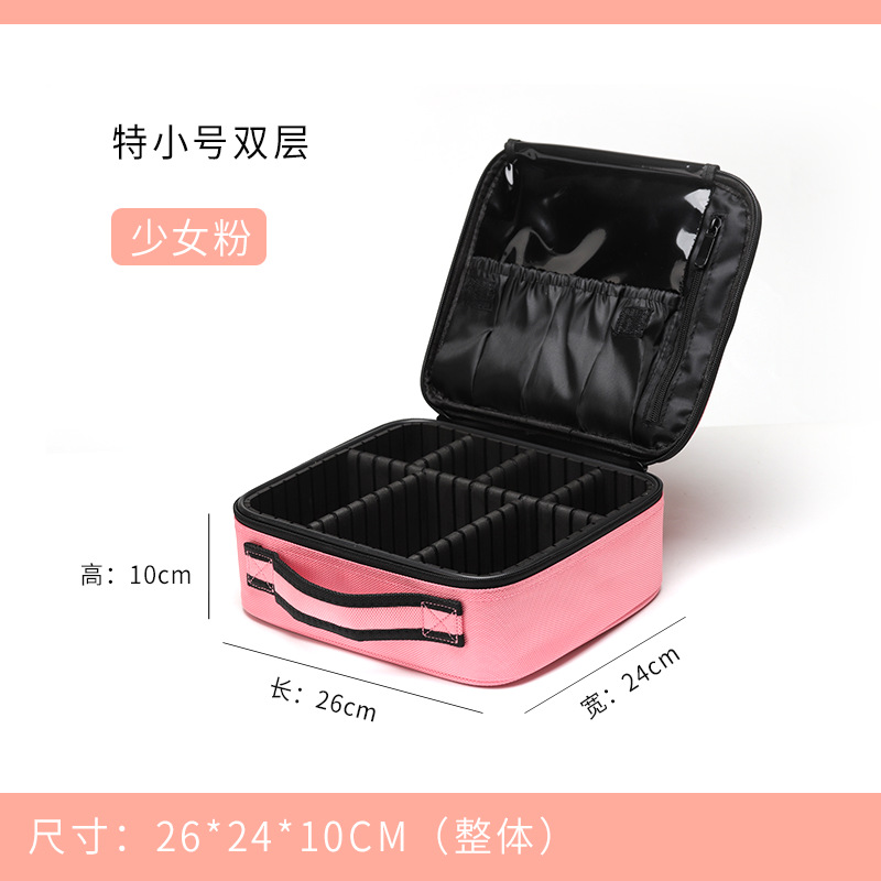 Partición de almacenamiento profesional bolsa de cosméticos de gran capacidad multifuncional estuche cosmético portátil tatuaje maquillaje Kit de almacenamiento coreano