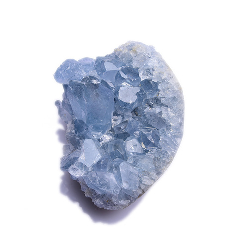 Natural Celestite Crystal Raw Stone Blue Mineral Crystal Box Mine Strange Stone Teaching Collection Ornament Specimens Wholesale