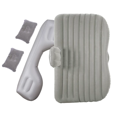 Vehicle-mounted inflatable bed inflatable bed PVC flocking - 203-straight-split-with-block-gray