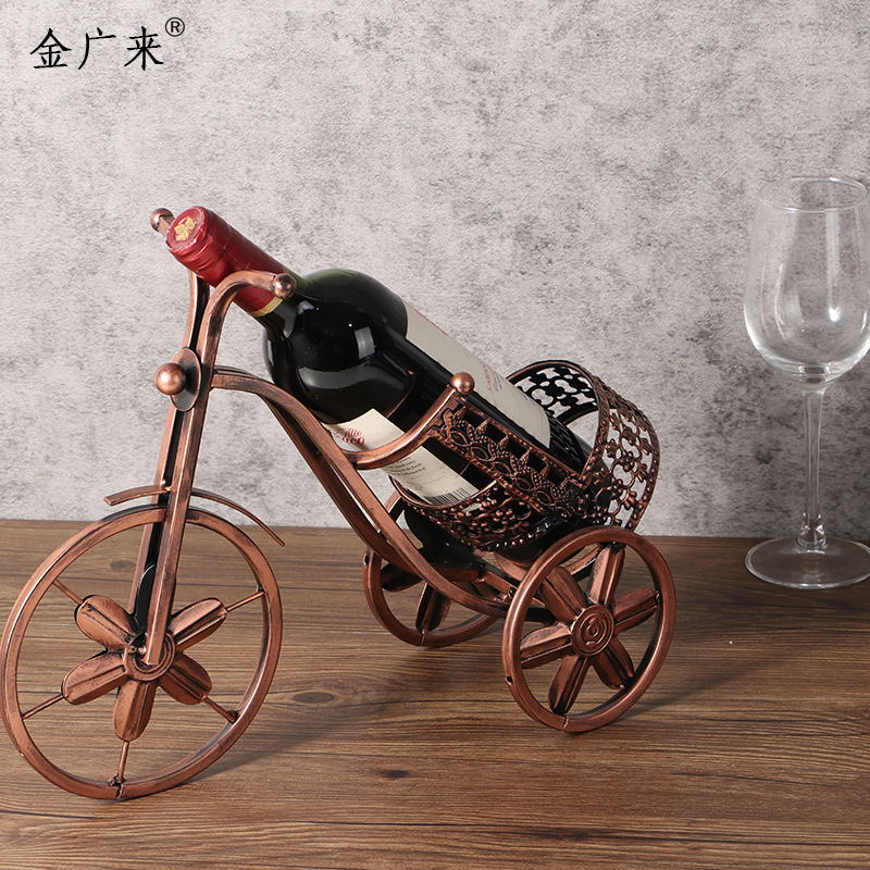 A generation of European creative tricycle wine rack wine rack iron wine rack manufacturers