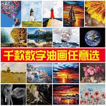 数字油画厂家定制加工定制厂家批发diy数字油画填色数字画跨境