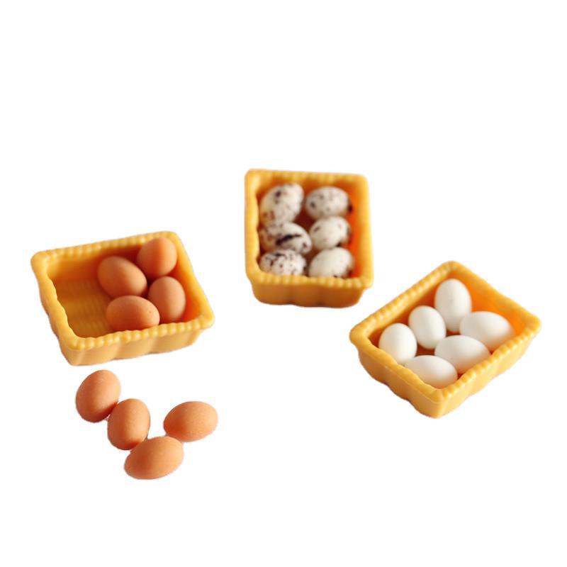 Dollhouse Dollhouse miniature food and play OB11 model shooting props life Set boxed egg combination