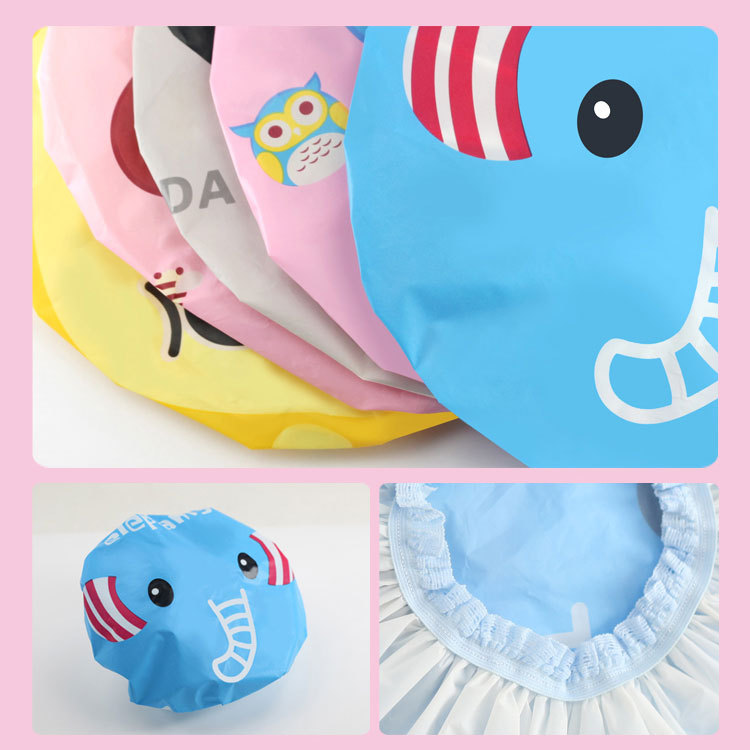 B1137 de dibujos animados de encaje grande gorro de ducha baño gorro de cocina gorro de baño Yiwu 2 yuanes tienda de departamentos al por mayor