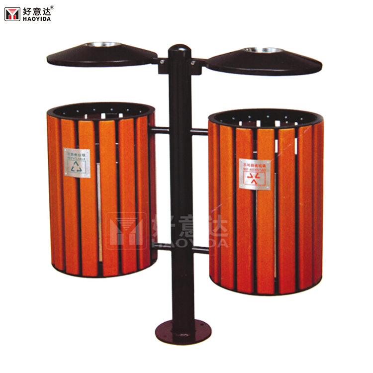 户外干湿分离垃圾桶景区公园环卫垃圾箱学校小区果皮箱可回收