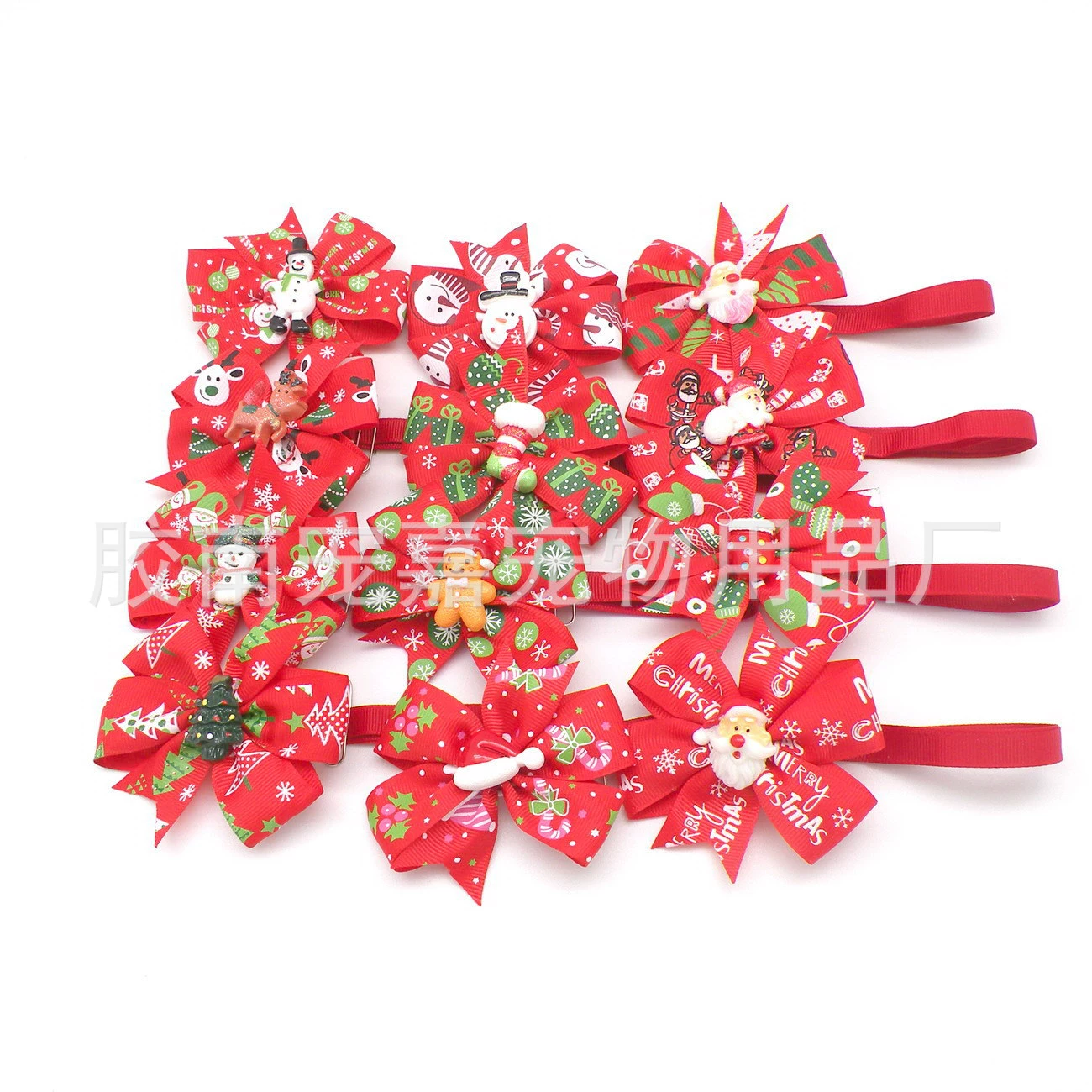 Рождество Pet Галстук-бабочка Голова Домашнего Животного Цветок Ювелирные Изделия Домашнее Животное Головные уборы Собака Галстук-бабочка Рождественский Галстук-бабочка