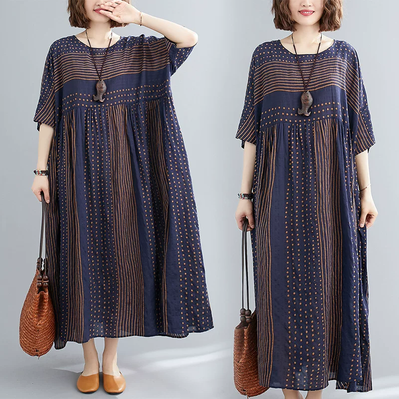 Платье летнее, oversize, с коротким рукавом, облегает по фигуре