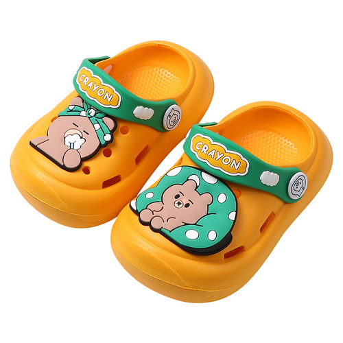 Children's Croc Shoes Girls' Summer Soft Sole Anti-Slip Boys' Toddlers 2 Years Old and 3 Infants Baotou Children's Baby Sandals
