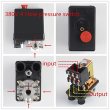 380V空压机气泵压力开关 自动压力控制器 三相0.5-0.8M 90-125PSI