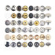 [Source Factory] Metal Four-in-one Button 655#633# Pure Copper Button Clothing White Button
