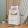 Handheld table mirror, simple dressing table for elementary school students, storage box, internet celebrity