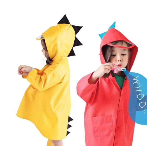 Little dinosaur waterproof and windproof poncho for children, boys and girls, kindergarten raincoat, Amazon foreign trade ins does not include tax