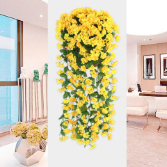 Simulated violet wall hanging hanging orchid artificial flower plastic flower silk flower rattan balcony wedding decoration