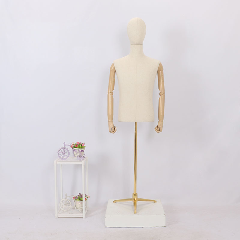 Maniquí de lino de medio cuerpo para hombre adulto, para tienda de ropa, para vestidos de novia, perchero para ropa, perchero para pantalones, perchero para zapatos, cabeza de maniquí image 16