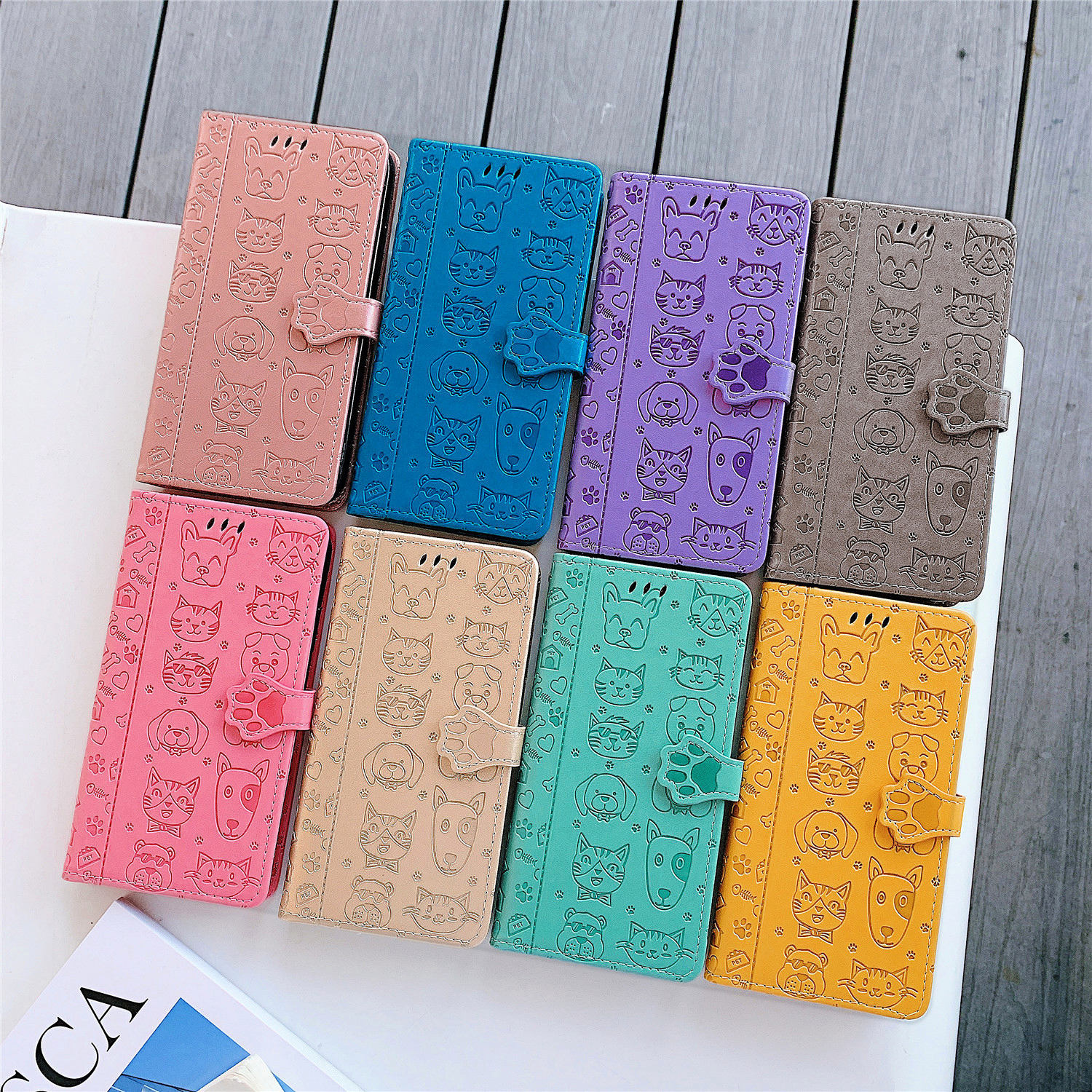 For iPhone12 embossed mobile phone case 11 wallet type 7p card protection case XR left and right open leather case_voghion.com
