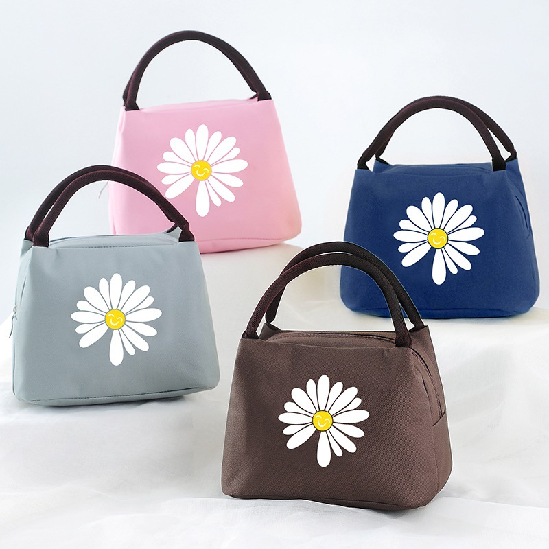 Transfronteriza Daisy estudiante caja de almuerzo bolsa de dibujos animados papel de aluminio bolsa de aislamiento bolsa de picnic niños almuerzo bolsa de hielo