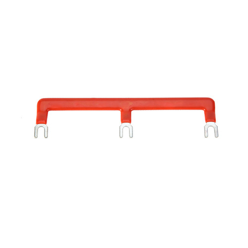 Cold pressed AC contactor 57mm busbar shorting piece brass 3210 package insulated connecting strip 3 positions 56A photovoltaic