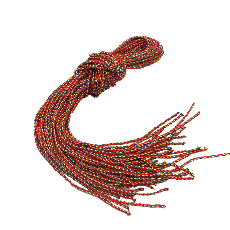 端午节五彩项链绳儿童挂脖配件DIY饰品编织绳五色线端午节礼物