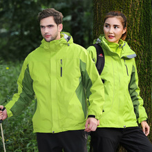 厂家批发冲锋衣男女三合一两件套防水加厚户外登山服工装服订 做