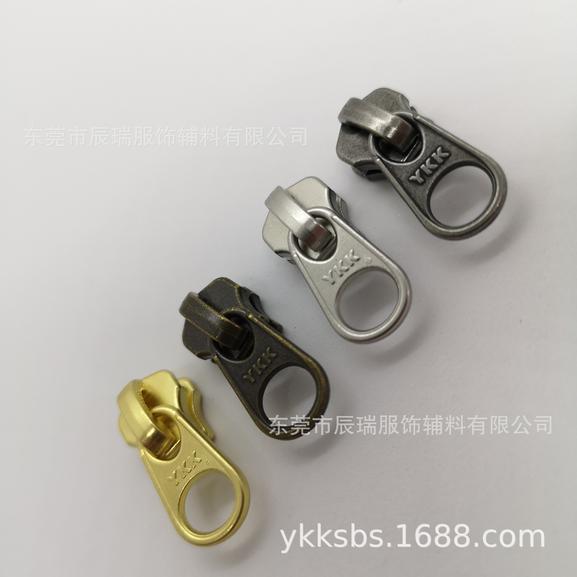 现货全系列YKK3#5#8#金属箱包铜拉头 金铜古铜白铜枪红古铜