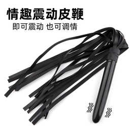 情趣皮鞭可插入女用震动秒潮自慰器震动调教惩罚拍打SP玩具用品
