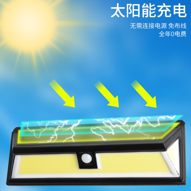 Nuevo 118led solar Cuerpo Humano inducción lámpara de pared 180cob solar jardín lámpara al aire libre iluminación impermeable