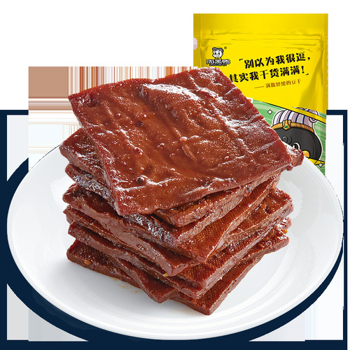 Zhou Hei Ya Spicy and Sweet Dry Tofu 120g, Wuhan Specialty, Vegetarian Snack, Dry Bean Product