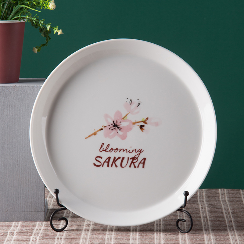 LOGOTIPO de encargo del restaurante rectangular de cerámica blanco de la placa