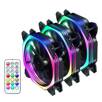 RGB корпусный вентилятор-кубик Рубика, 12 см (120 мм), тихий, многоцветная подсветка, один или несколько наборов